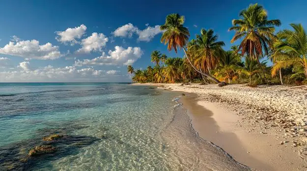 Calm Caribbean beach, made for small feet